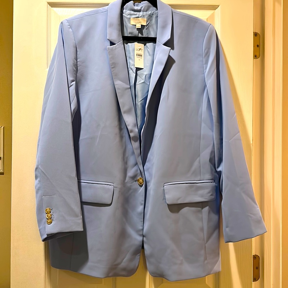 🆕 Loft blazer size 18, nwt, light blue/periwinkle